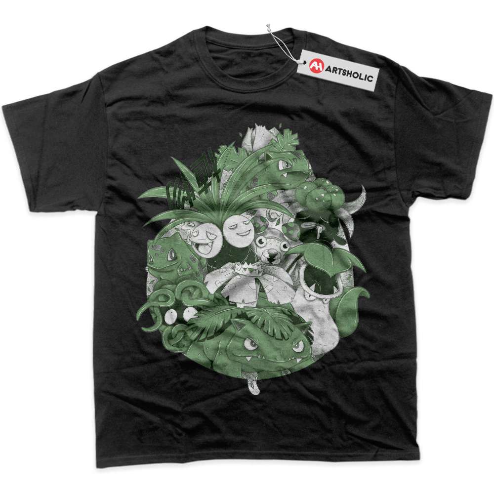 Alternative view of Grass Class Pokemon Shirt, Anime Shirt, Graphic T-Shirt