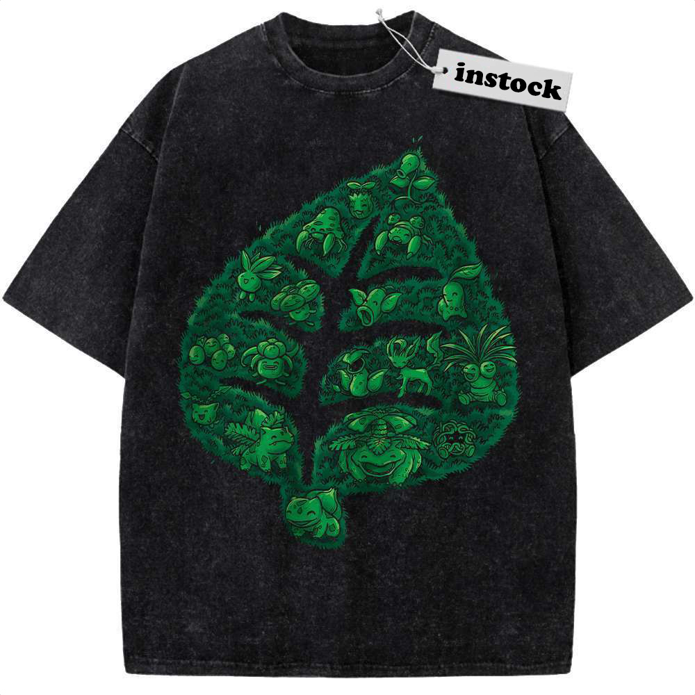 Grass-Type Shirt, Pokemon shirt, Anime Shirt, Vintage T-Shirt