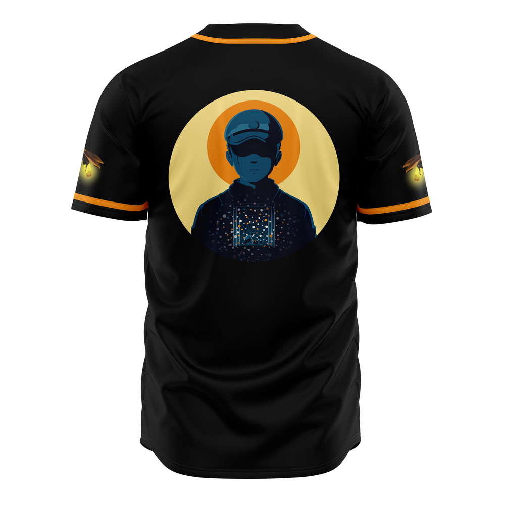Alternative view of Grave of the Fireflies Studio Ghibli Custom Baseball Jersey - Otaku Hall