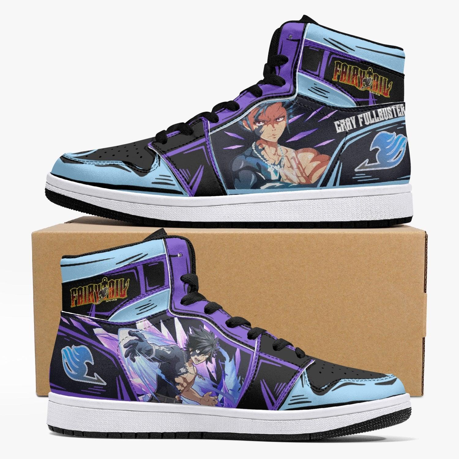 Gray Fullbuster Fairy Tail Custom Sneaker Mid 1 Basketball Shoes - Otaku Hall