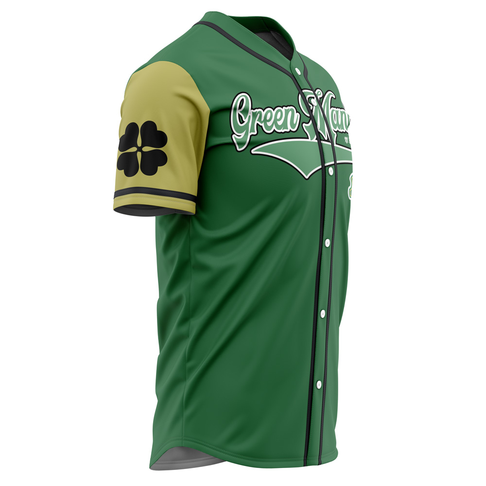 Alternative view of Green Mantises Black Clover Baseball Jersey