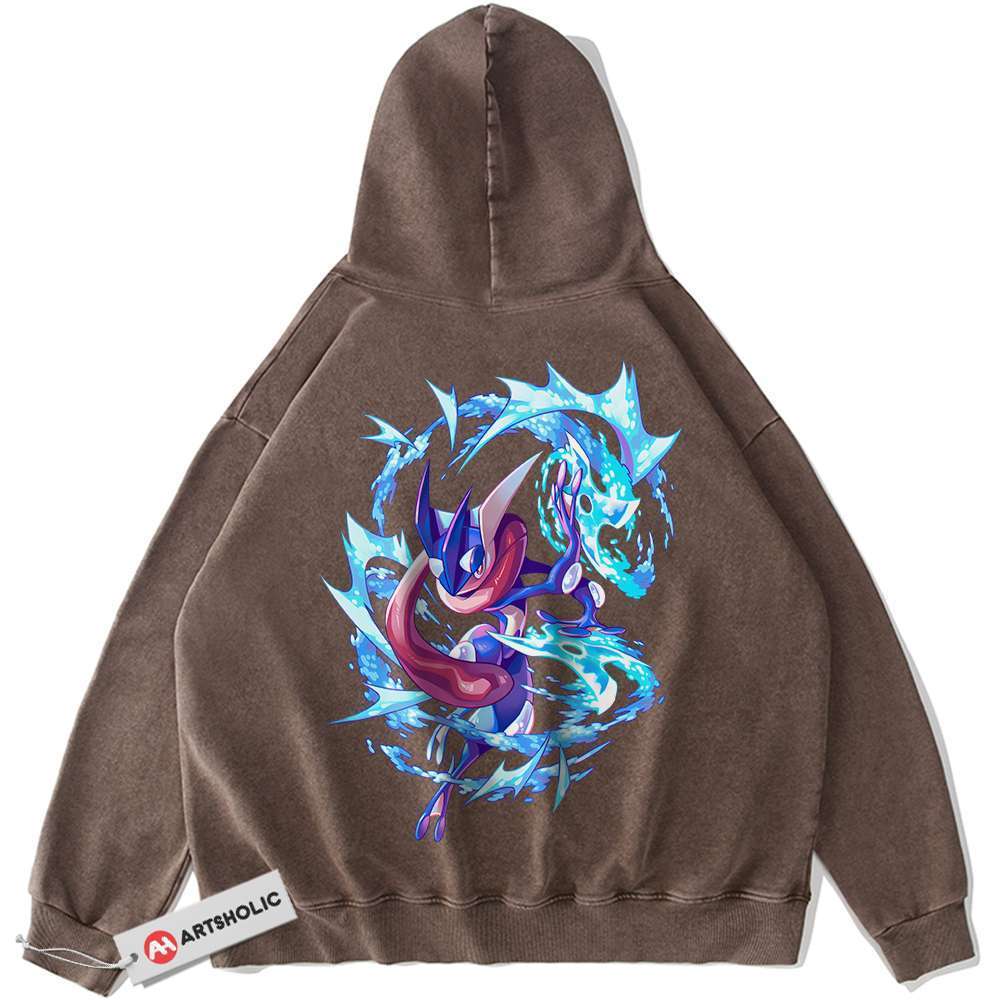 Alternative view of Greninja Hoodie, Pokemon Hoodie, Anime Hoodie, Vintage Hoodie