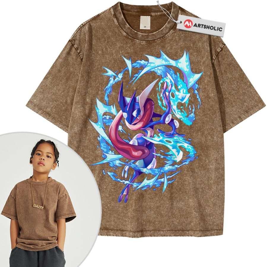 Greninja Shirt For Kids, Pokemon Shirt For Kids, Anime Shirt For Kids, Vintage T-Shirt For Kids - Image 9