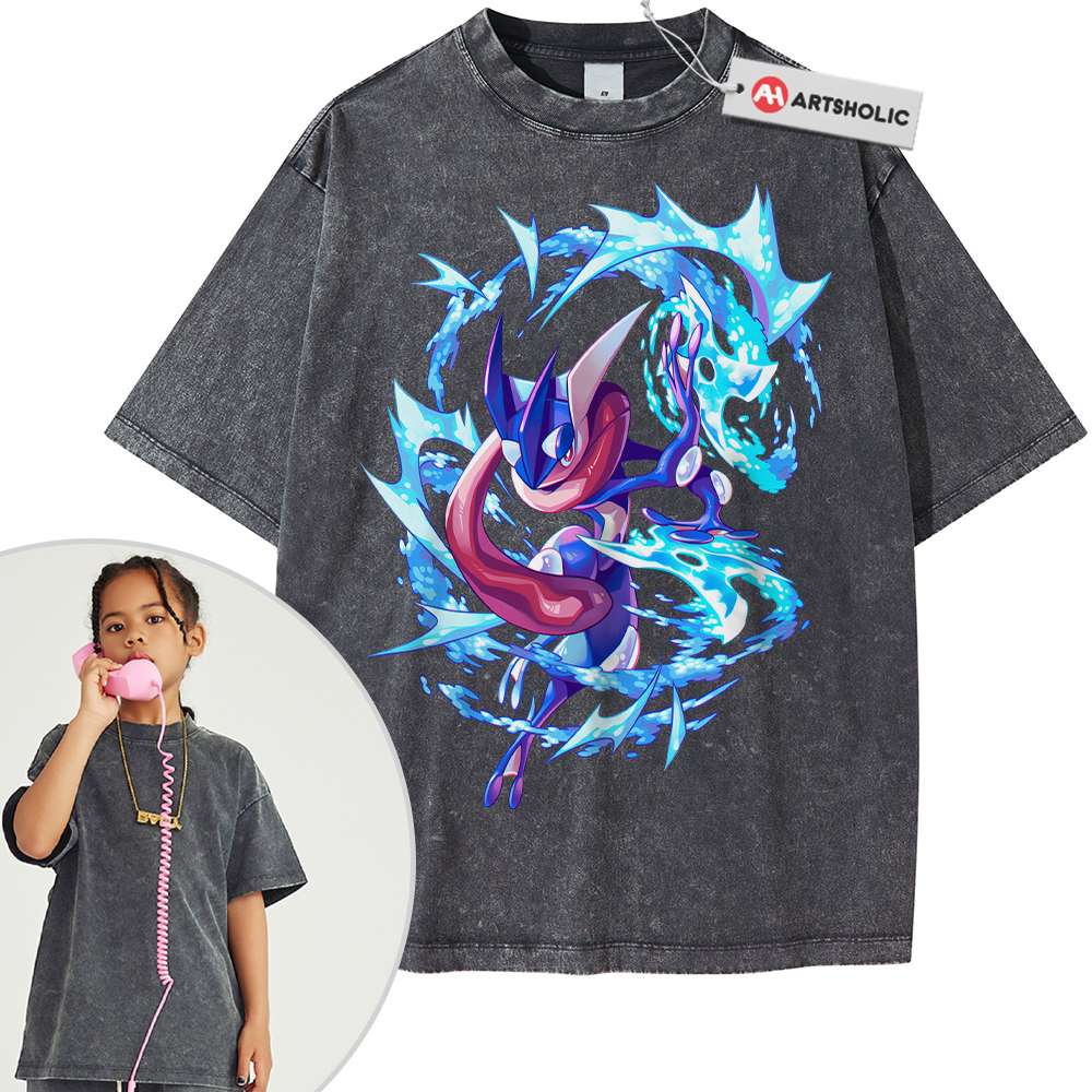 Greninja Shirt For Kids, Pokemon Shirt For Kids, Anime Shirt For Kids, Vintage T-Shirt For Kids - Image 5