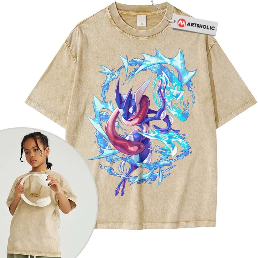 Greninja Shirt For Kids, Pokemon Shirt For Kids, Anime Shirt For Kids, Vintage T-Shirt For Kids - Image 7