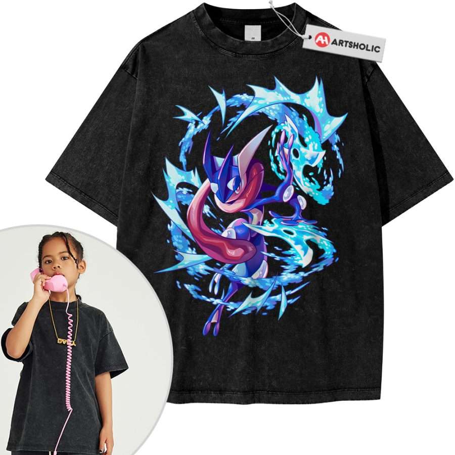 Greninja Shirt For Kids, Pokemon Shirt For Kids, Anime Shirt For Kids, Vintage T-Shirt For Kids - Image 6