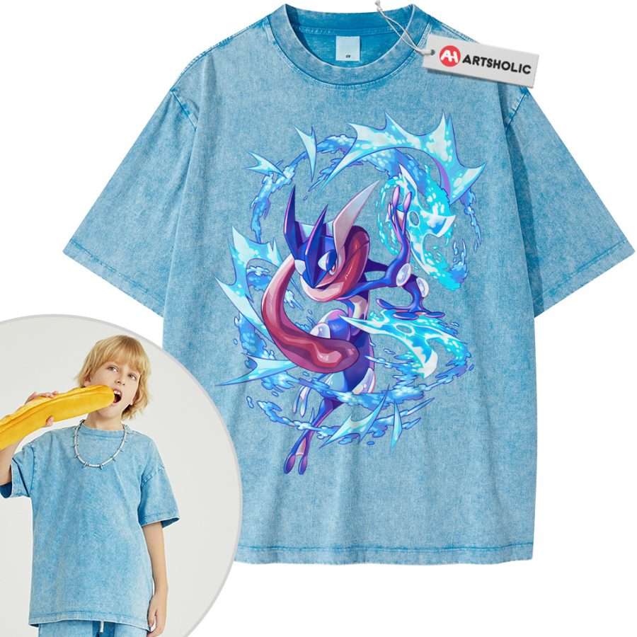 Greninja Shirt For Kids, Pokemon Shirt For Kids, Anime Shirt For Kids, Vintage T-Shirt For Kids - Image 8
