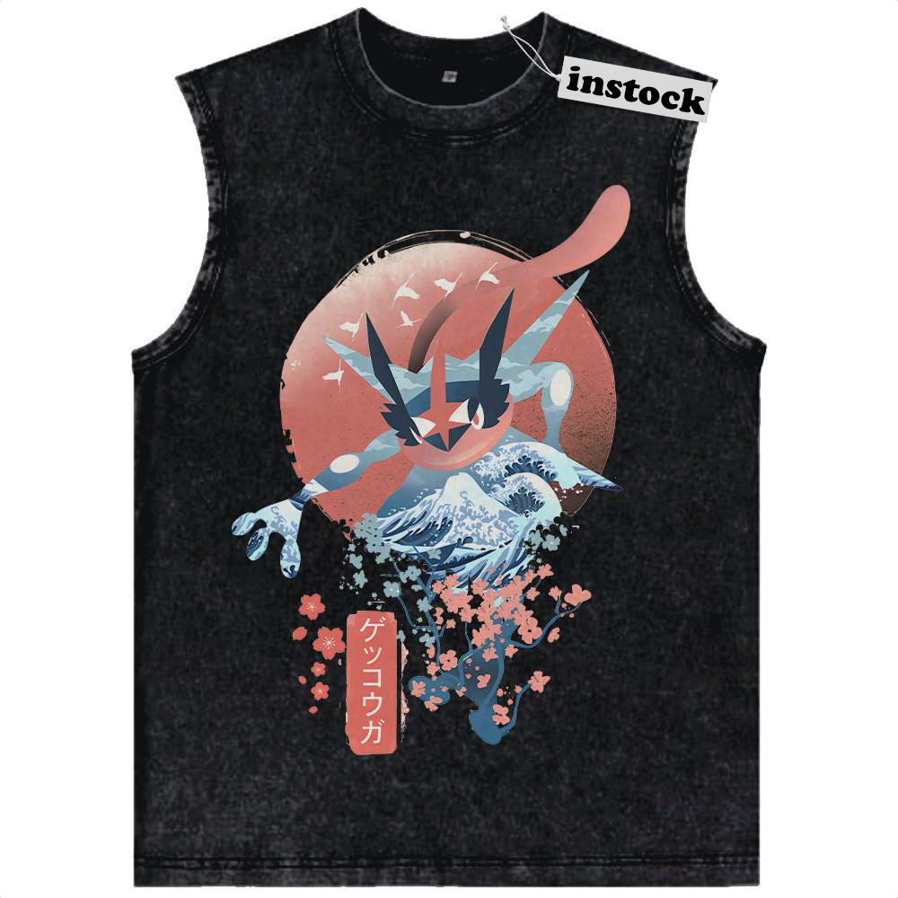Greninja Tank Top, Pokemon Tank Top, Anime Tank Top, Vintage Tank Top