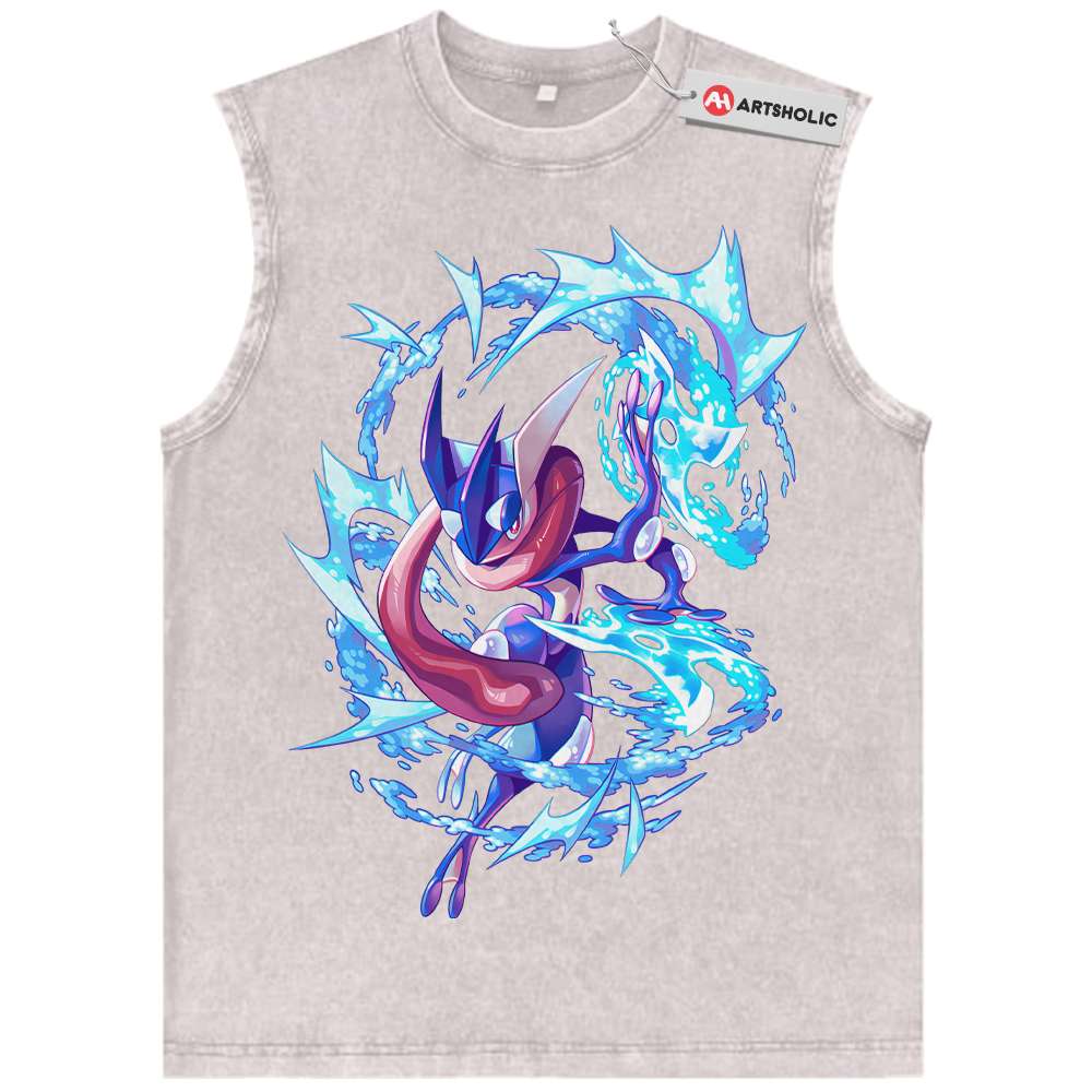 Alternative view of Greninja Tank Top, Pokemon Tank Top, Anime Tank Top, Vintage Tank Top