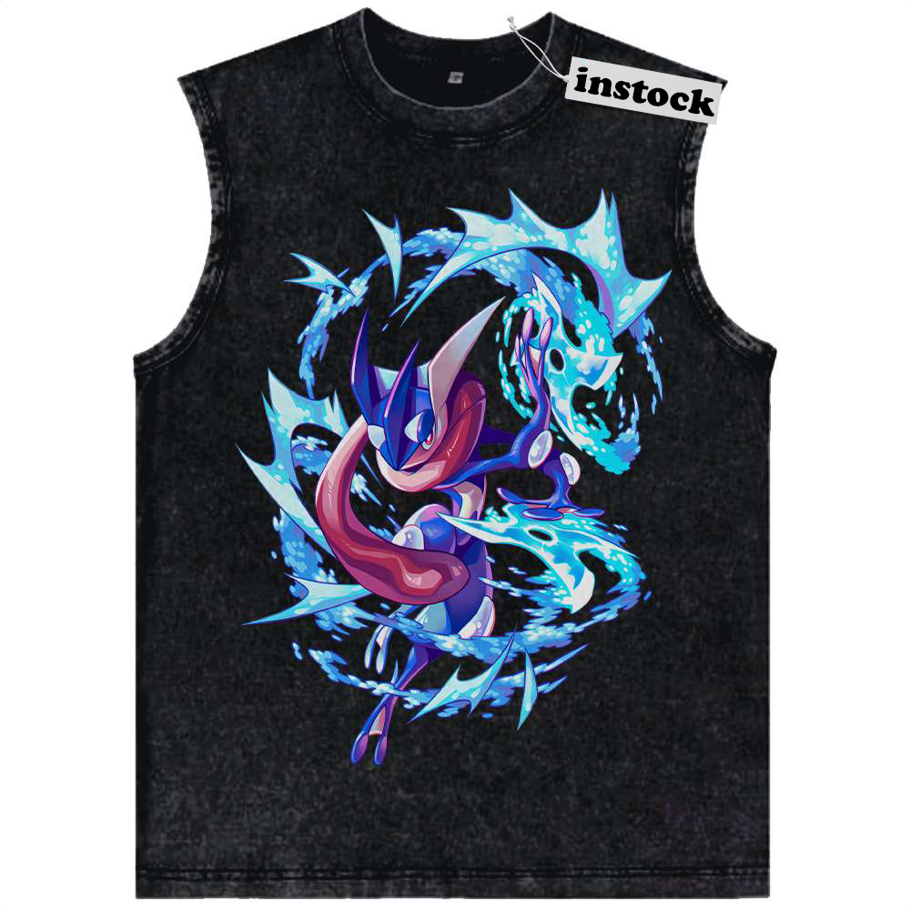 Greninja Tank Top, Pokemon Tank Top, Anime Tank Top, Vintage Tank Top