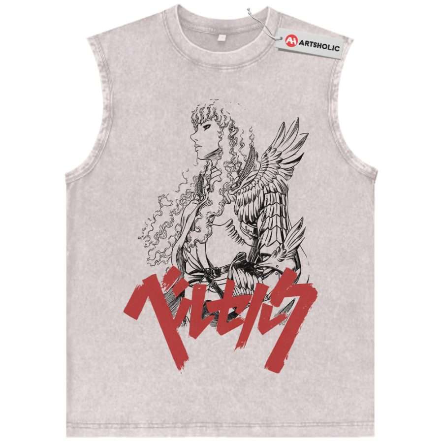 Alternative view of Griffith Tank Top, Berserk Tank Top, Anime Tank Top, Vintage Tank Top
