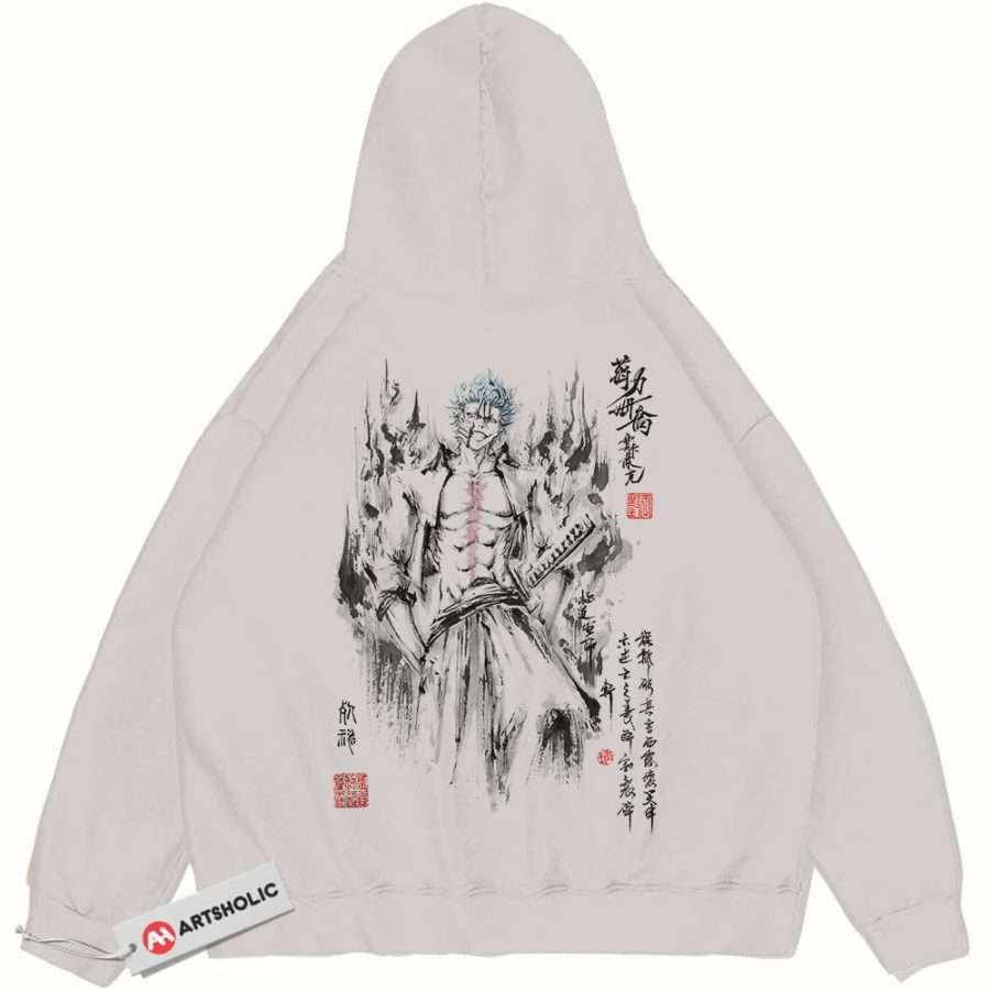 Alternative view of Grimmjow Jaegerjaquez Hoodie, Bleach Hoodie, Anime Hoodie, Vintage Hoodie
