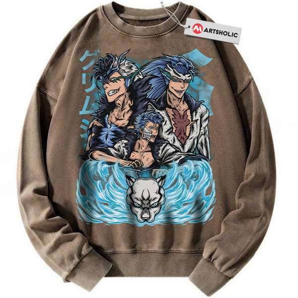 Alternative view of Grimmjow Jaegerjaquez Sweatshirt, Bleach Sweatshirt, Anime Sweatshirt, Vintage Sweatshirt