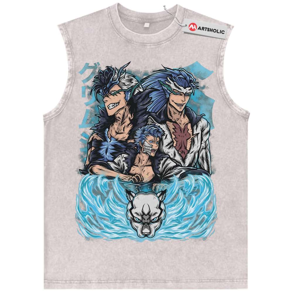 Alternative view of Grimmjow Jaegerjaquez Tank Top, Bleach Tank Top, Anime Tank Top, Vintage Tank Top