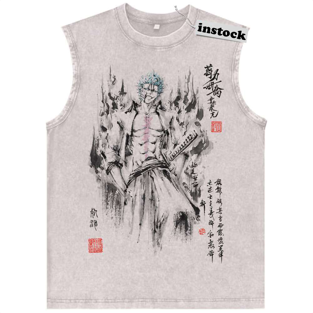 Grimmjow Jaegerjaquez Tank Top, Bleach Tank Top, Anime Tank Top, Vintage Tank Top