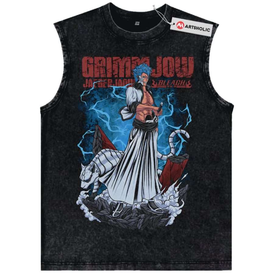 Alternative view of Grimmjow Jaegerjaquez Tank Top, Bleach Tank Top, Anime Tank Top, Vintage Tank Top