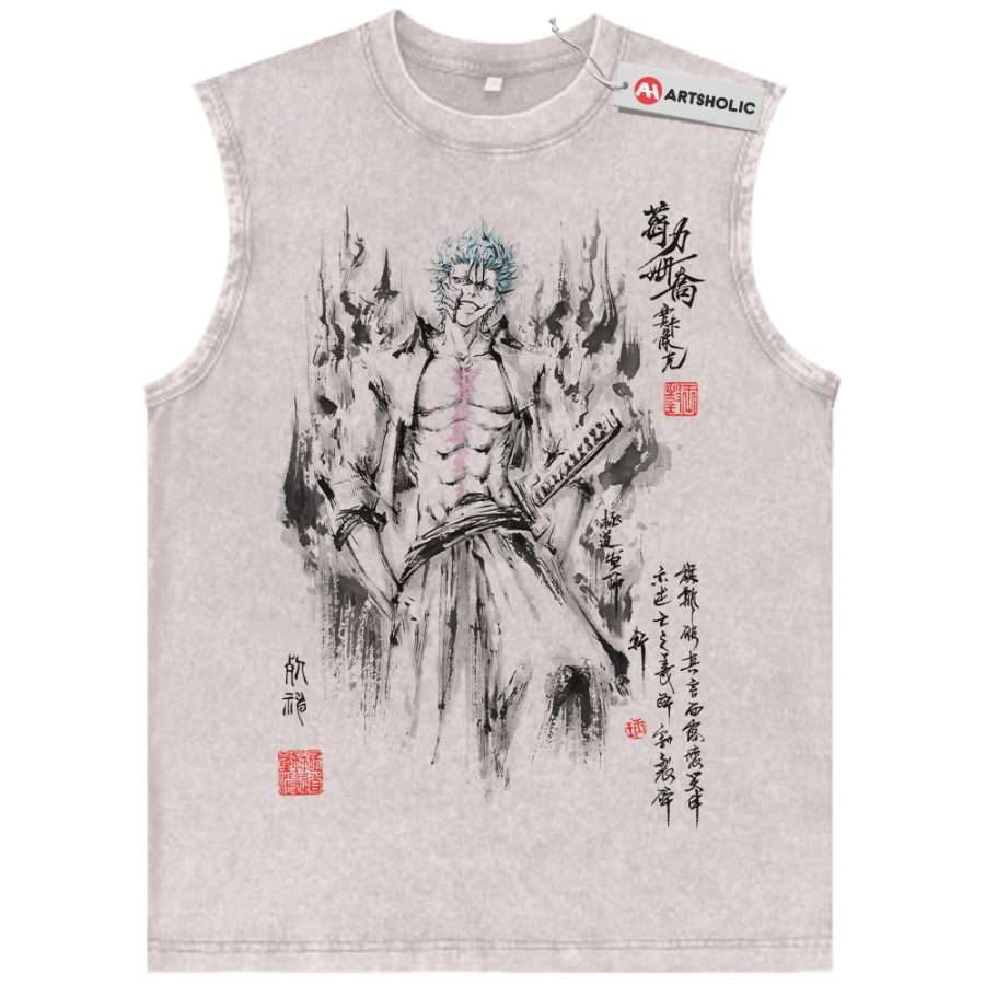 Alternative view of Grimmjow Jaegerjaquez Tank Top, Bleach Tank Top, Anime Tank Top, Vintage Tank Top