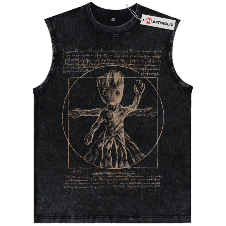 Alternative view of Groot Tank Top, Marvel Comics Tank Top, Vintage Tank Top