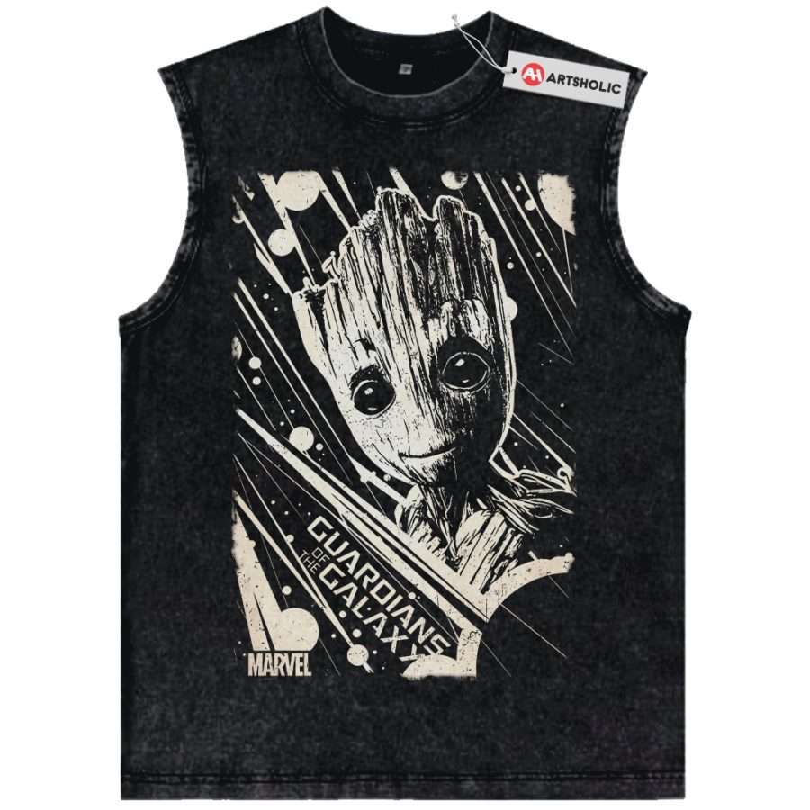 Alternative view of Groot Tank Top, Marvel Comics Tank Top, Vintage Tank Top