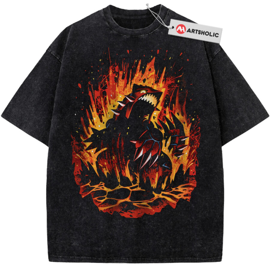Alternative view of Groudon Shirt, Pokemon Shirt, PKM Shirt, Anime Shirt, Vintage T-Shirt