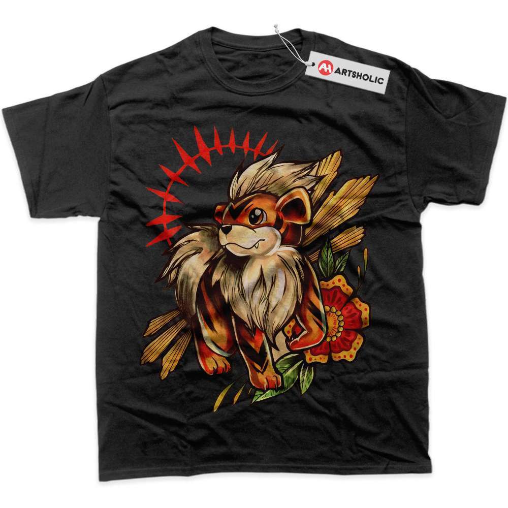 Alternative view of Growlithe Shirt, Pokemon Shirt, Anime Shirt, Graphic T-Shirt