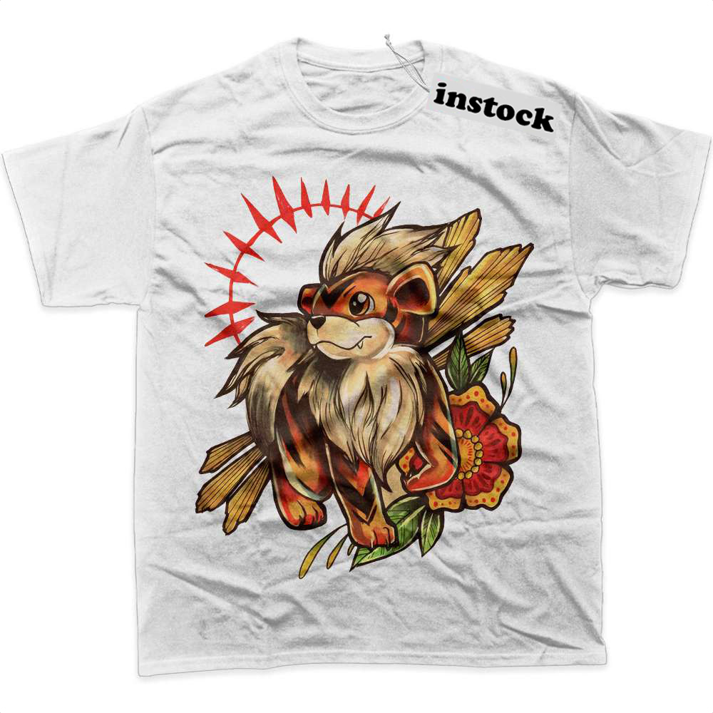 Growlithe Shirt, Pokemon Shirt, Anime Shirt, Graphic T-Shirt