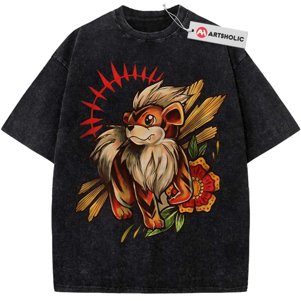Alternative view of Growlithe Shirt, Pokemon shirt, Anime Shirt, Vintage T-Shirt