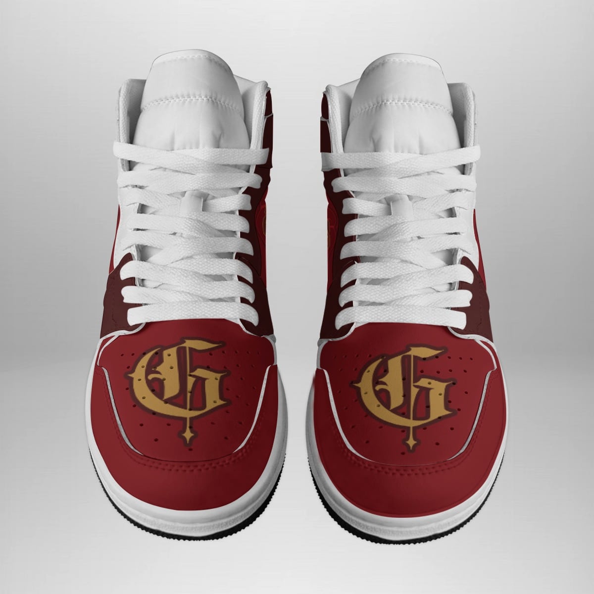 Alternative view of Gryffindor Harry Potter Shonen Custom Sneaker Mid 1 Basketball Shoes for Fans & Collectors - Otaku Hall