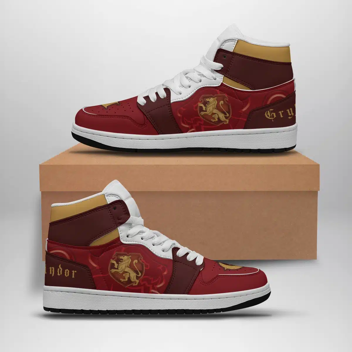 Gryffindor Harry Potter Shonen Custom Sneaker Mid 1 Basketball Shoes for Fans & Collectors - Otaku Hall