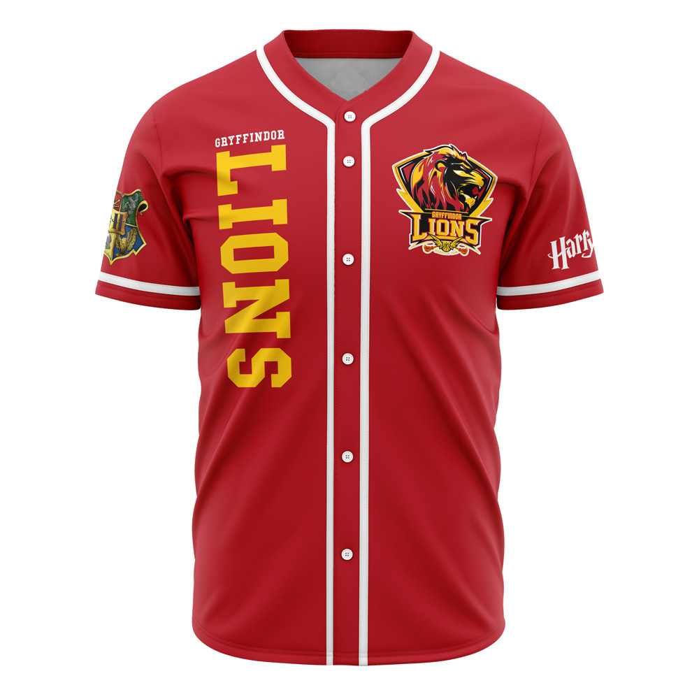 Gryffindor Lions House Harry Potter Custom Baseball Jersey - Otaku Hall