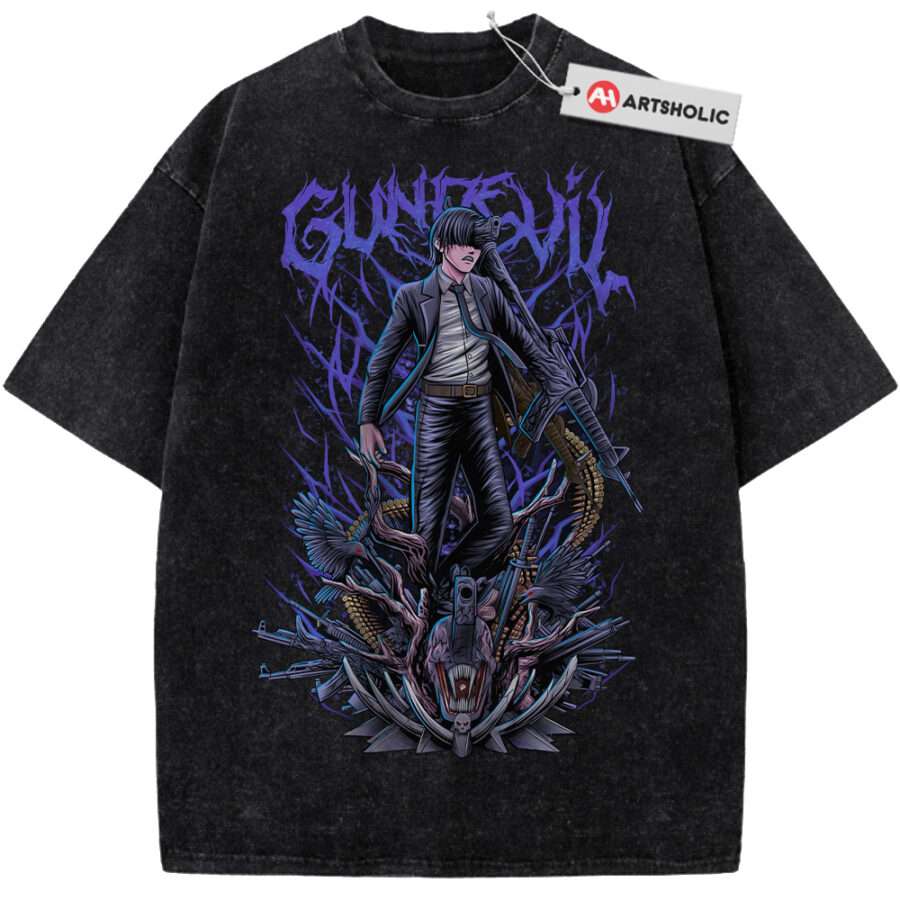 Alternative view of Gun Devil Shirt, Chainsaw Man Shirt, Anime Shirt, Vintage Tee