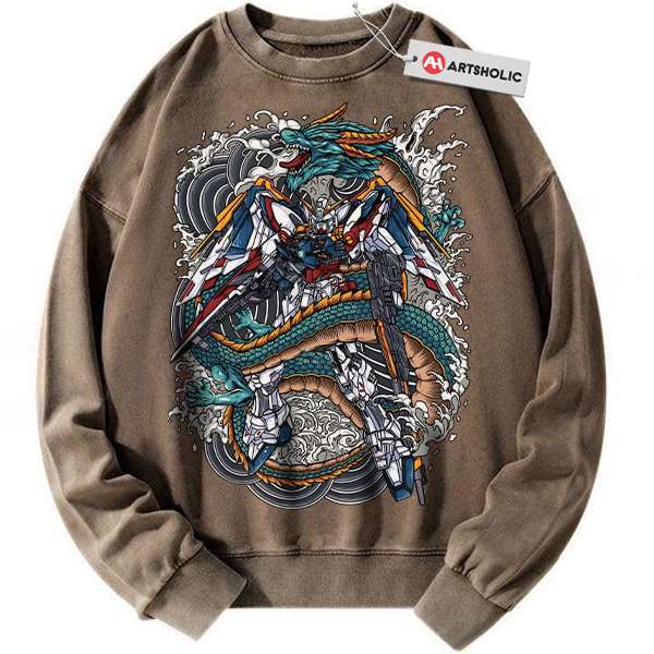 Alternative view of Gundam Sweatshirt, Anime Sweatshirt, Vintage Sweater
