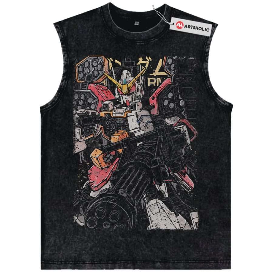 Alternative view of Gundam Tank Top, Anime Tank Top, Vintage Tank Top