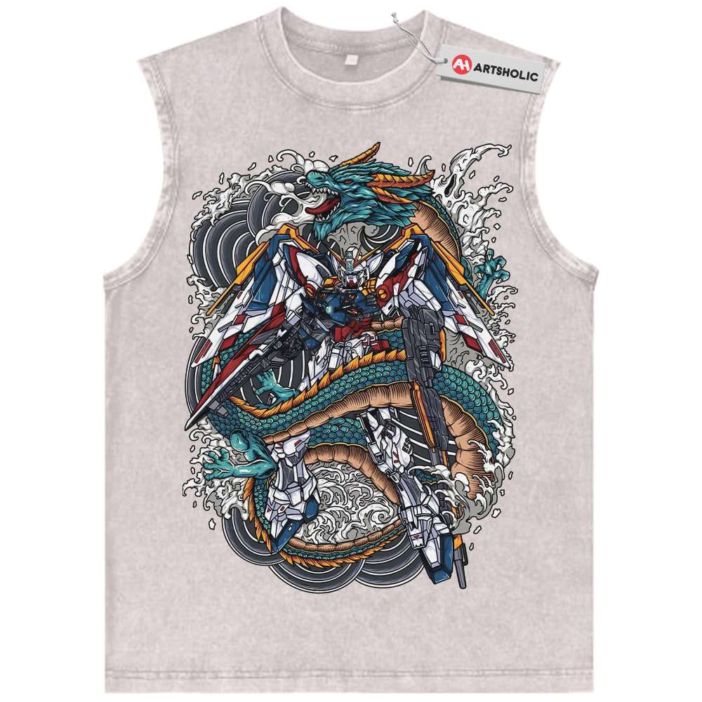 Alternative view of Gundam Tank Top, Anime Tank Top, Vintage Tank Top