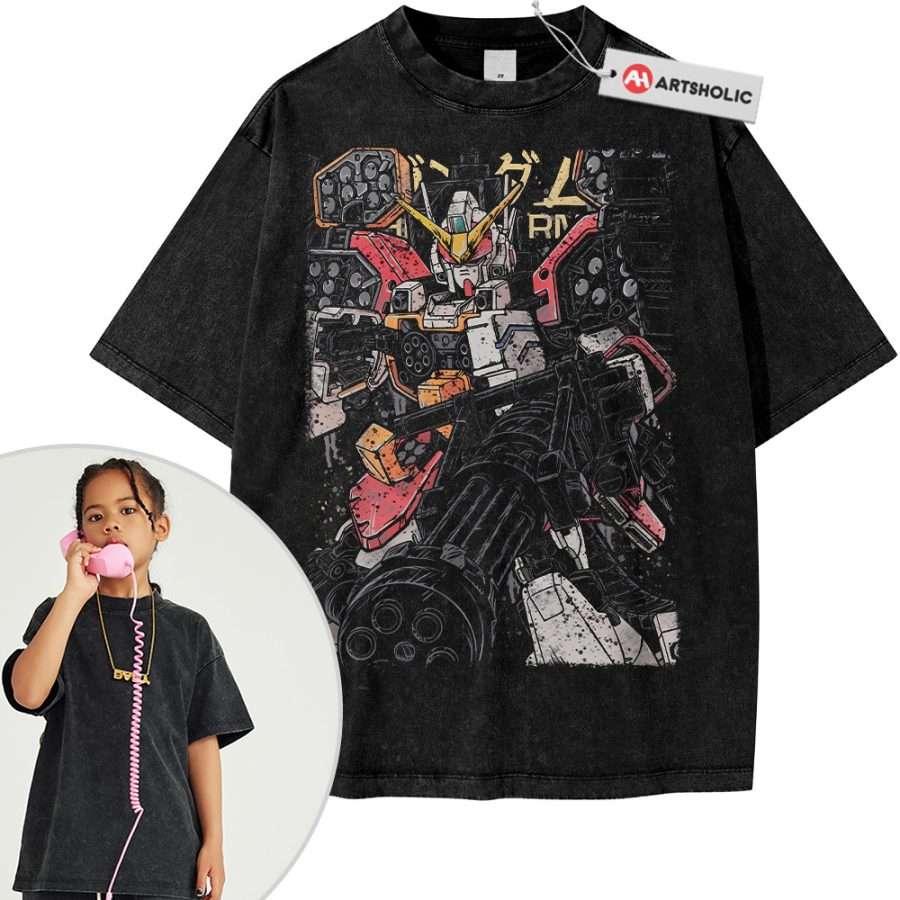 Alternative view of Gundam Tee For Kids, Anime Tee For Kids, Vintage Tee For Kids