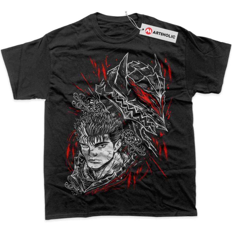 Alternative view of Guts Shirt, Berserk Shirt, Anime Shirt, Graphic T-Shirt