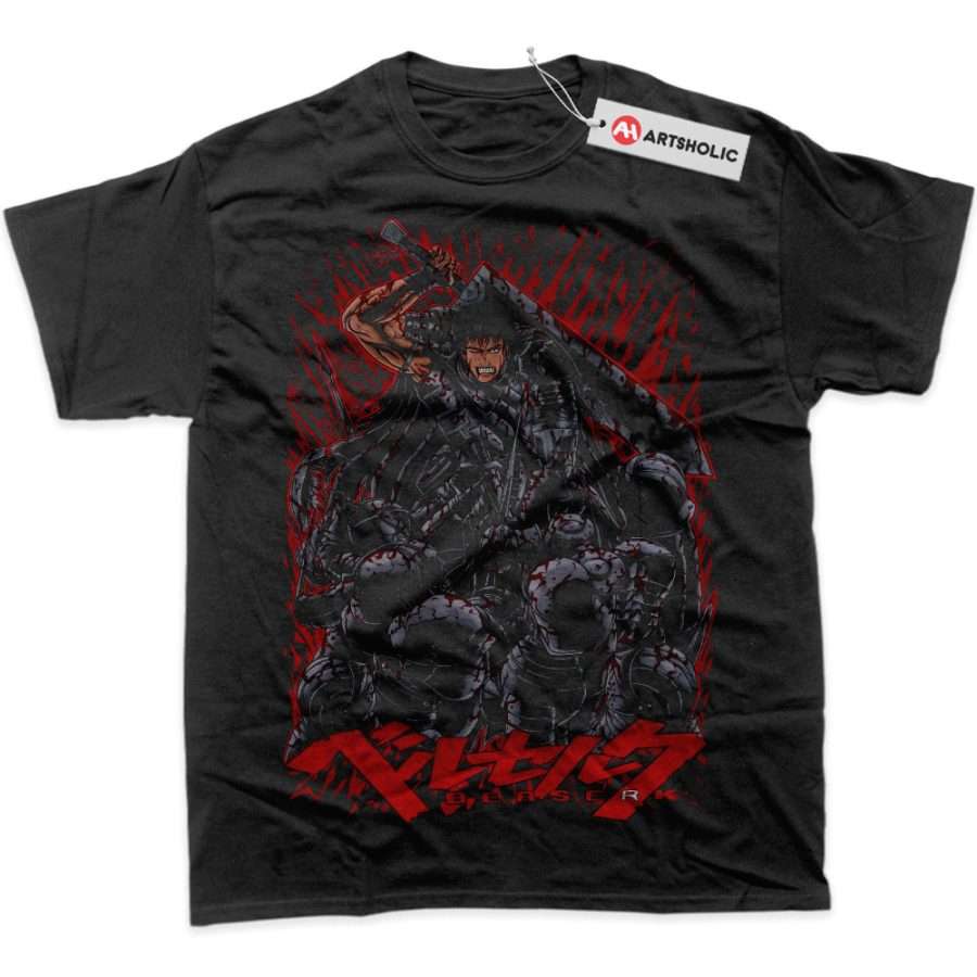 Alternative view of Guts Shirt, Berserk Shirt, Anime Shirt, Graphic T-Shirt
