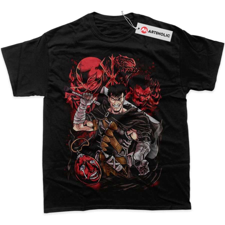 Alternative view of Guts Shirt, Berserk Shirt, Anime Shirt, Graphic Tee