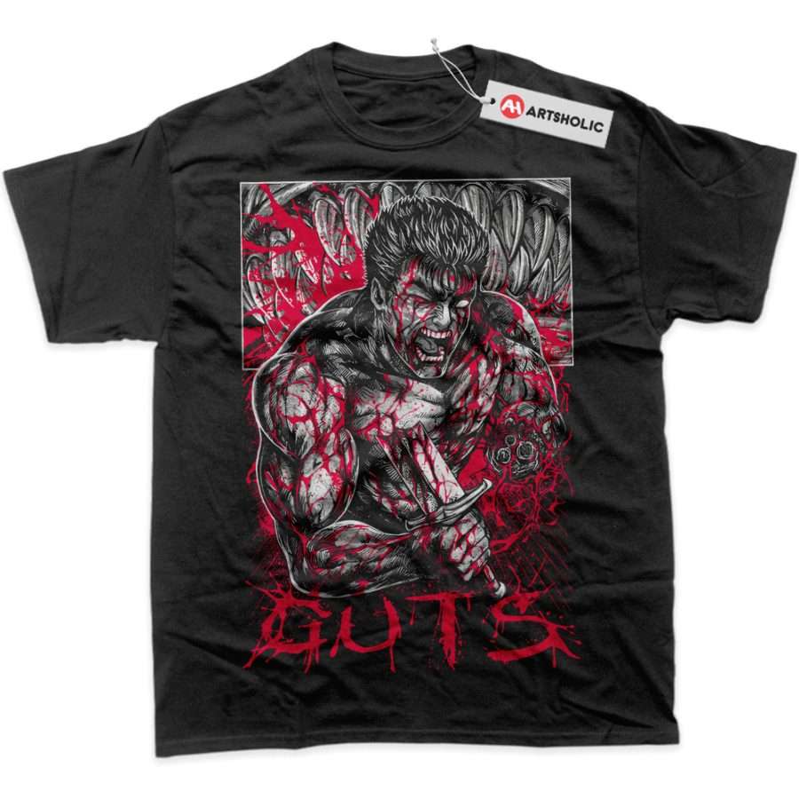 Alternative view of Guts Shirt, Berserk Shirt, Anime Shirt, Graphic Tee
