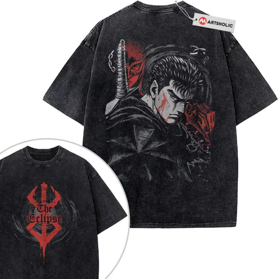 Alternative view of Guts Shirt, Berserk Shirt, Anime Shirt, Vintage T-Shirt 2-Sided