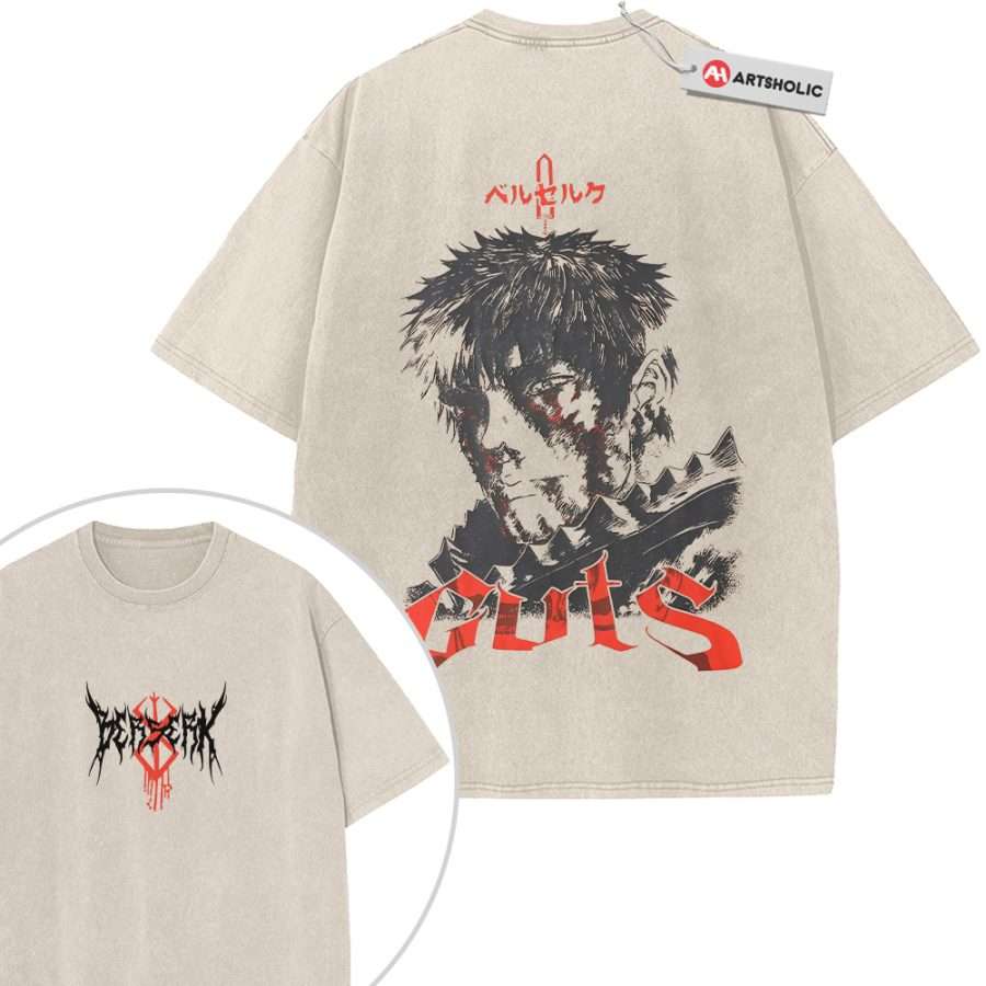 Alternative view of Guts Shirt, Berserk Shirt, Anime Shirt, Vintage T-Shirt 2-Sided