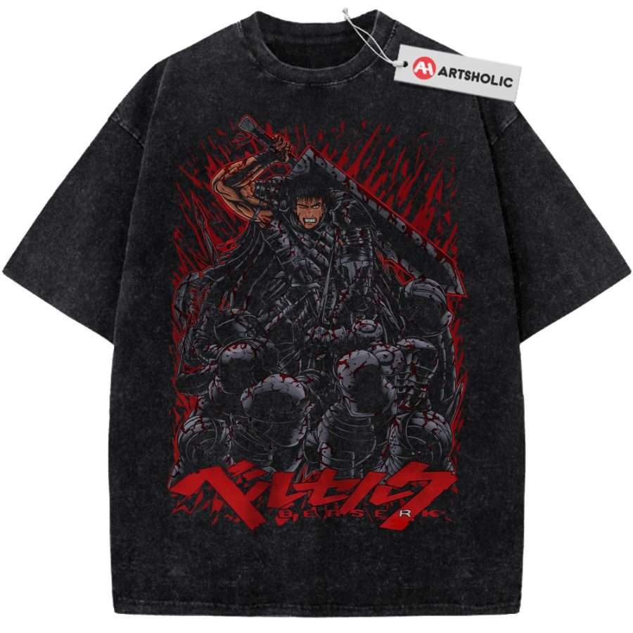 Alternative view of Guts Shirt, Berserk Shirt, Anime Shirt, Vintage T-Shirt