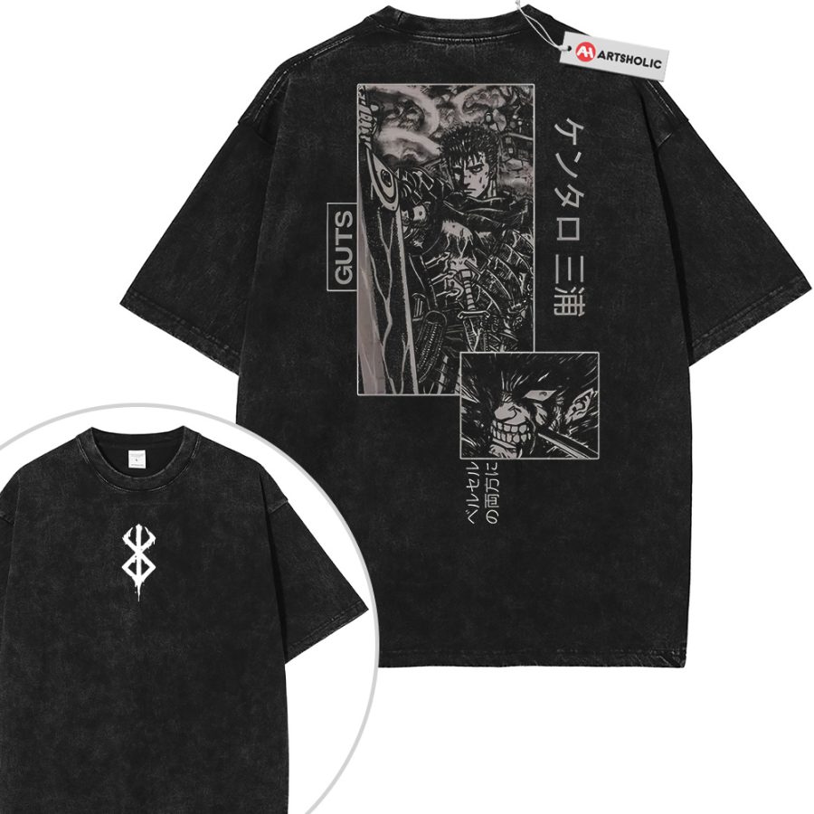Alternative view of Guts Shirt, Berserk Shirt, Anime Shirt, Vintage Tee 2-Sided