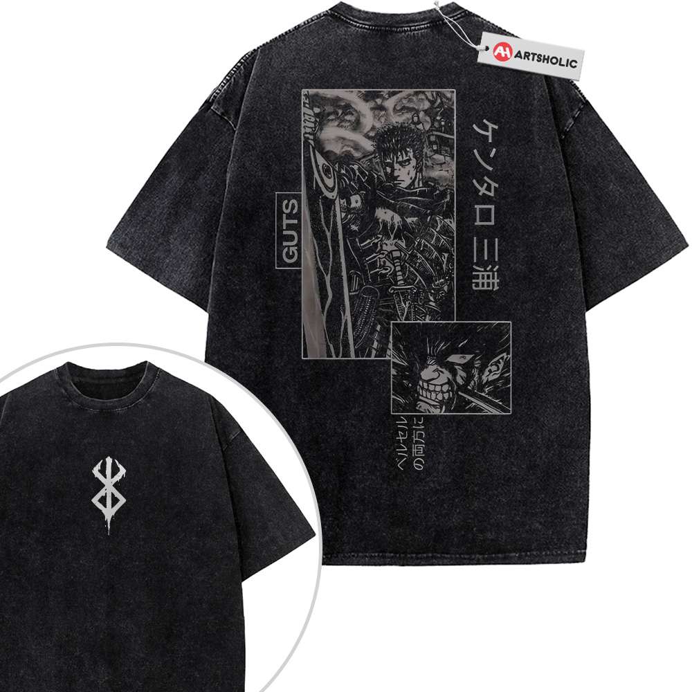 Guts Shirt, Berserk Shirt, Anime Shirt, Vintage Tee 2-Sided