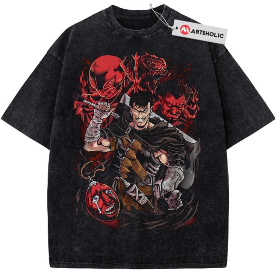 Alternative view of Guts Shirt, Berserk Shirt, Anime Shirt, Vintage Tee