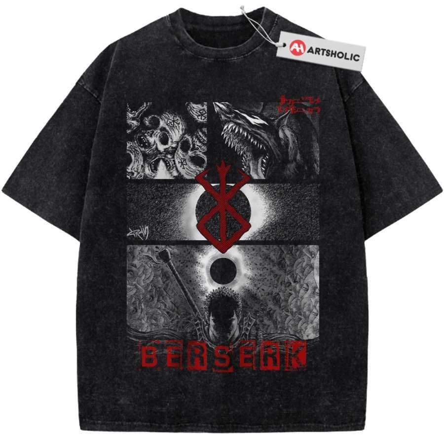 Alternative view of Guts Shirt, Berserk Shirt, Anime Shirt, Vintage Tee