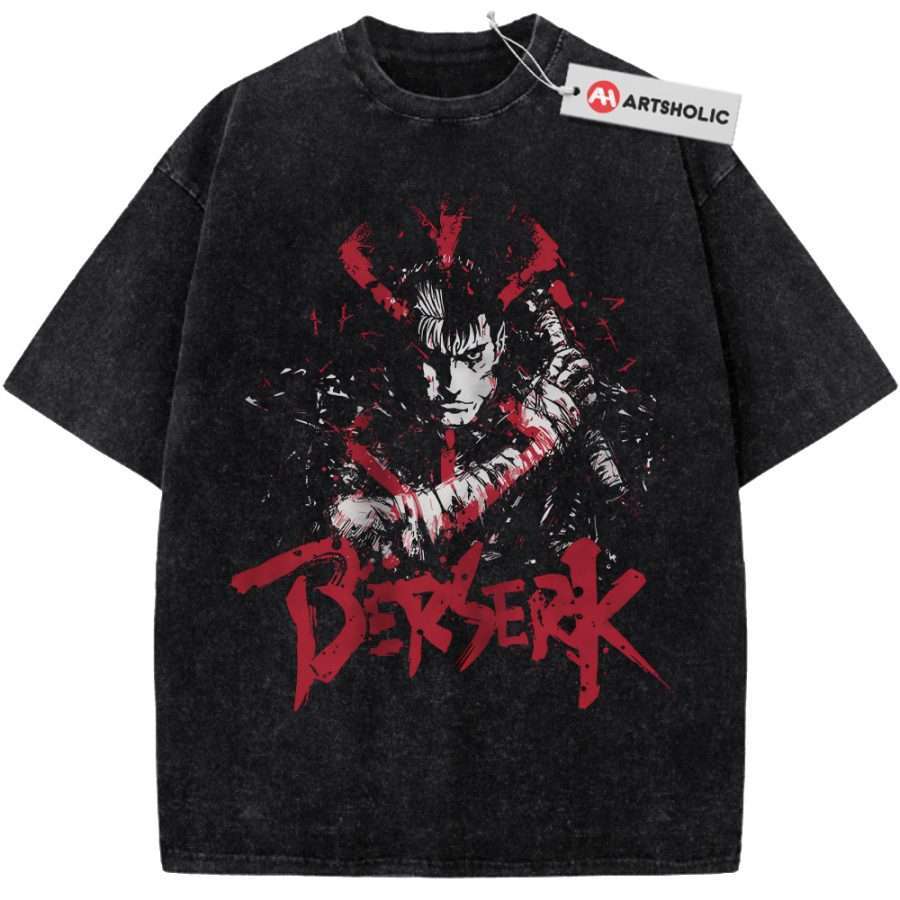 Alternative view of Guts Shirt, Berserk Shirt, Anime Shirt, Vintage Tee