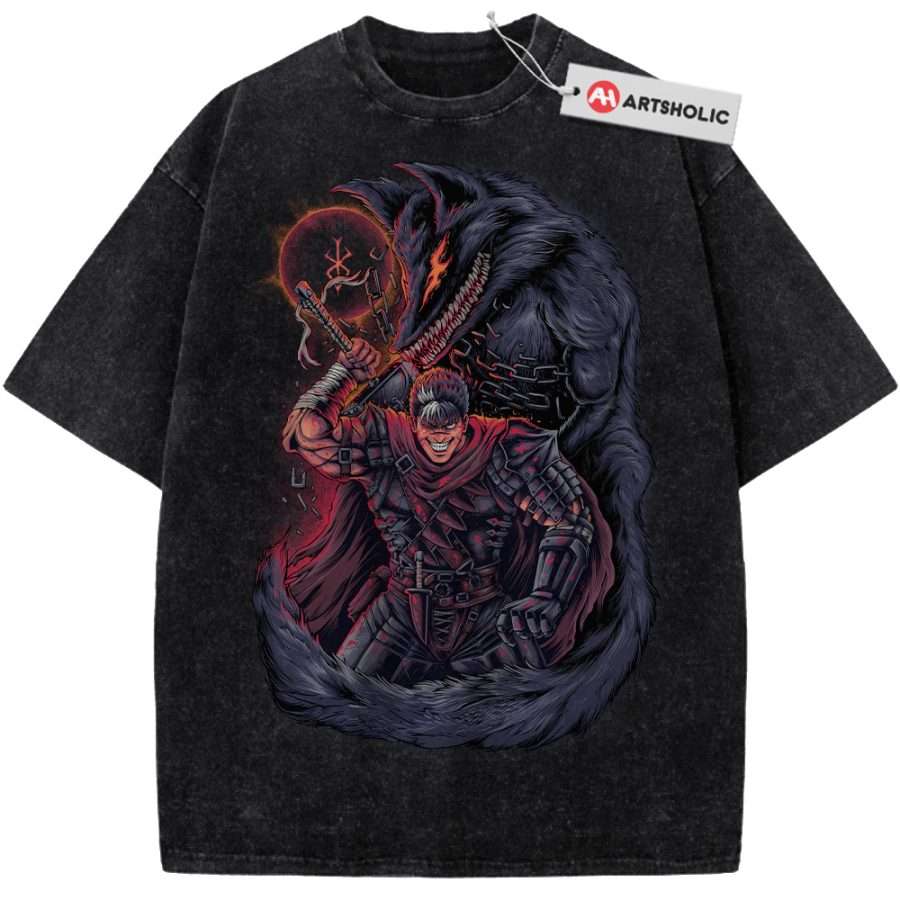 Alternative view of Guts Shirt, Berserk Shirt, Anime Shirt, Vintage Tee