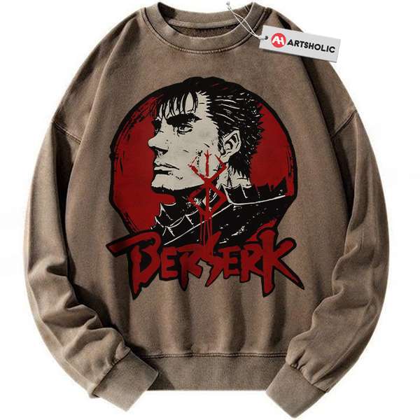 Alternative view of Guts Sweatshirt, Berserk Sweatshirt, Anime Sweatshirt, Vintage Sweatshirt
