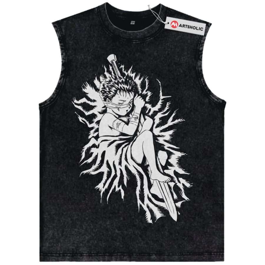 Alternative view of Guts Tank Top, Berserk Tank Top, Anime Tank Top, Vintage Tank Top